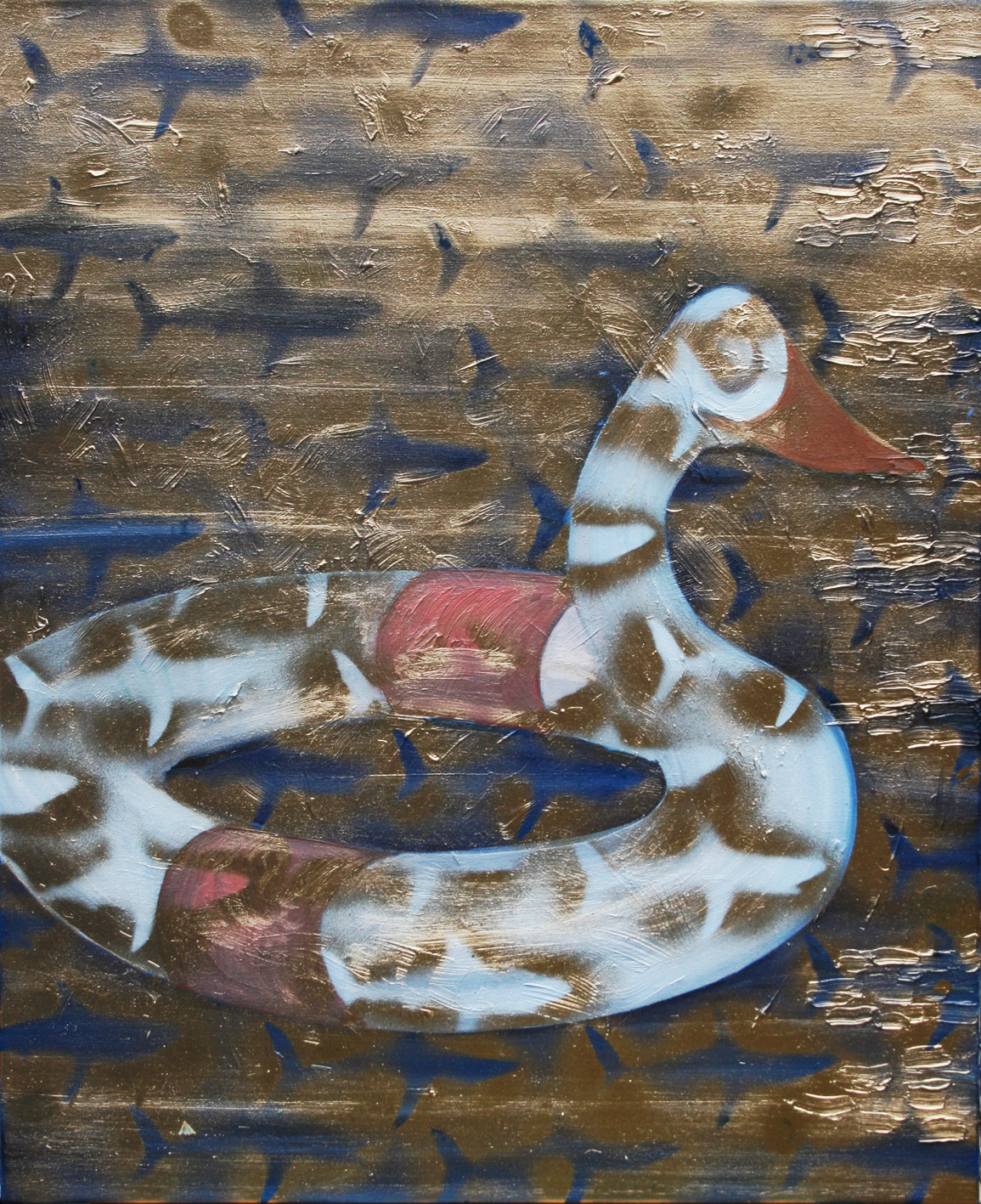 Zbyněk Havlín, White Swan, oil on canvas, 80x66, 2012 .jpg